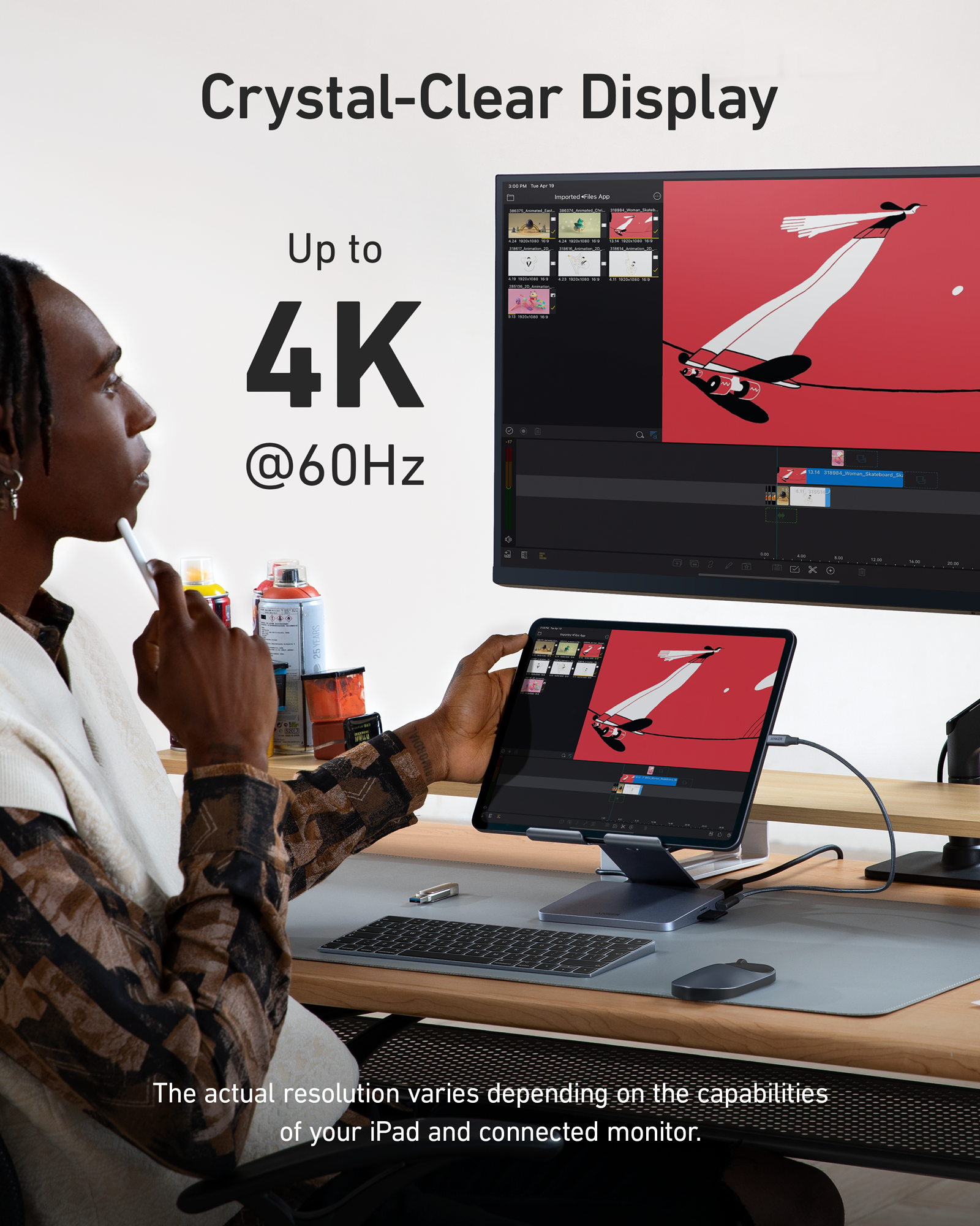 Anker <b>551</b> USB-C Hub (8-in-1, Tablet Stand)