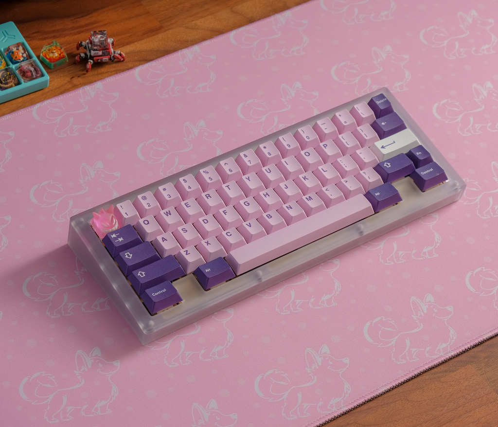 Pink Corgi Desk Mat